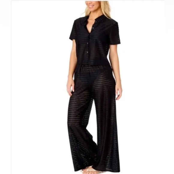 Hurley Black 2 Piece swimsuit cover-up. - Picture 3 of 4